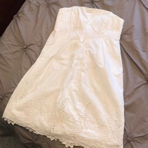 White Lace Lilly Pulitzer Strapless Dress
